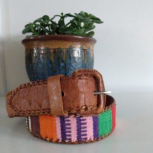 Vintage Leather Western Belt